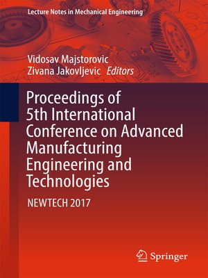 cover image of Proceedings of 5th International Conference on Advanced Manufacturing Engineering and Technologies